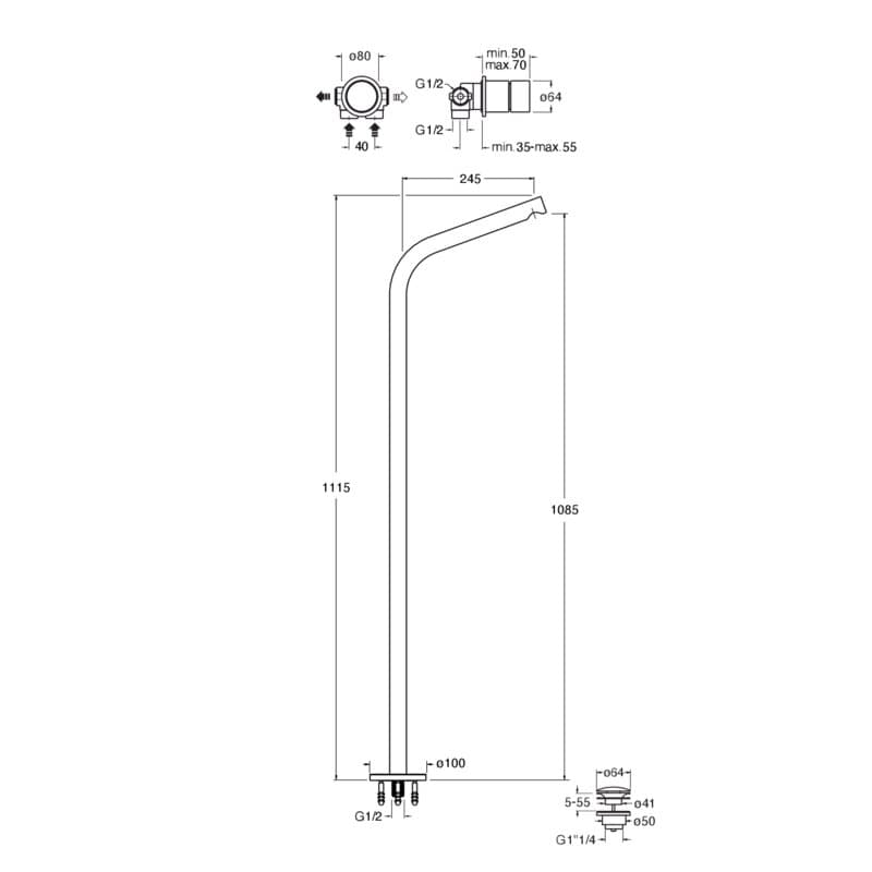 CRISX280 installasjonstegning