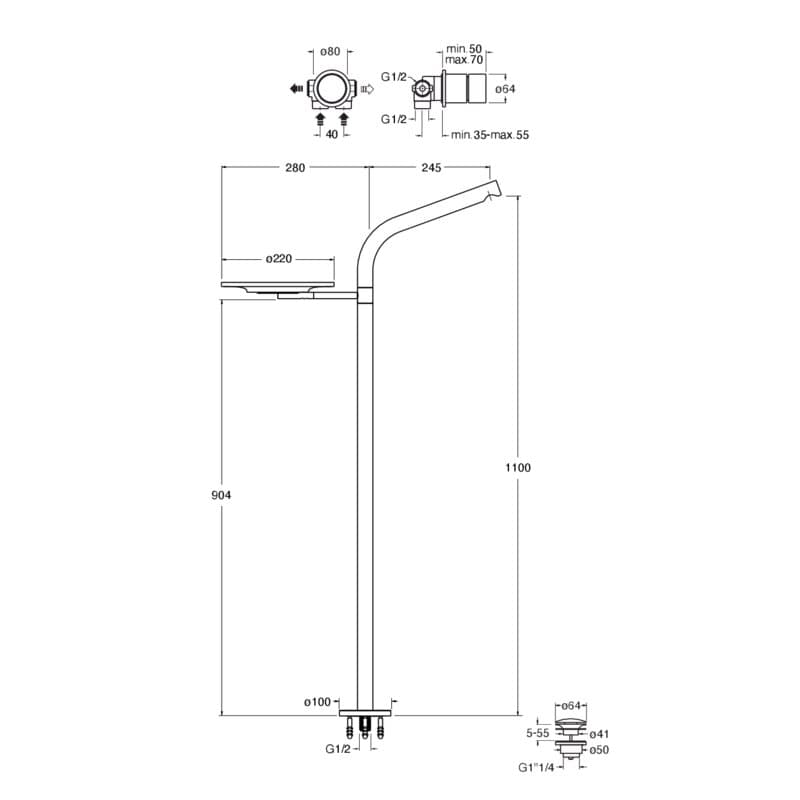 CRISX281 installasjonstegning