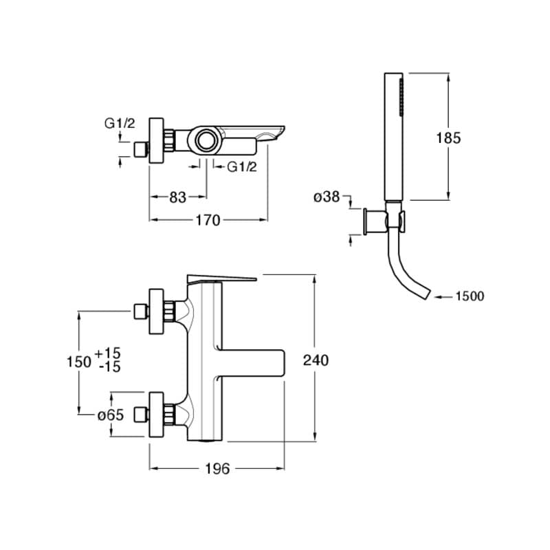 CRIBA100 installasjonstegning