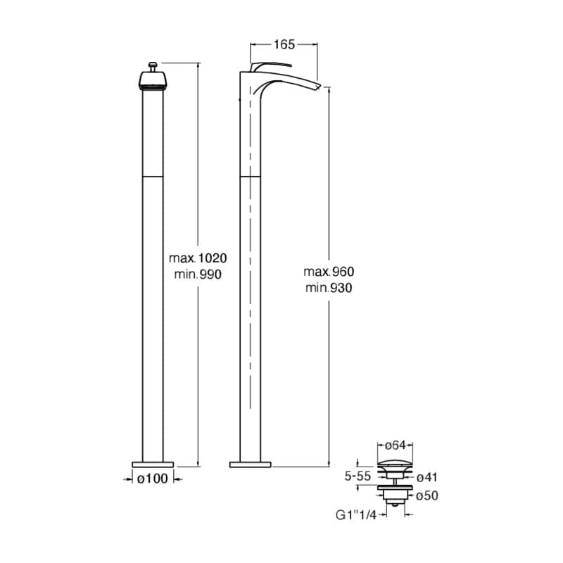 CRIBO290 installasjonstegning