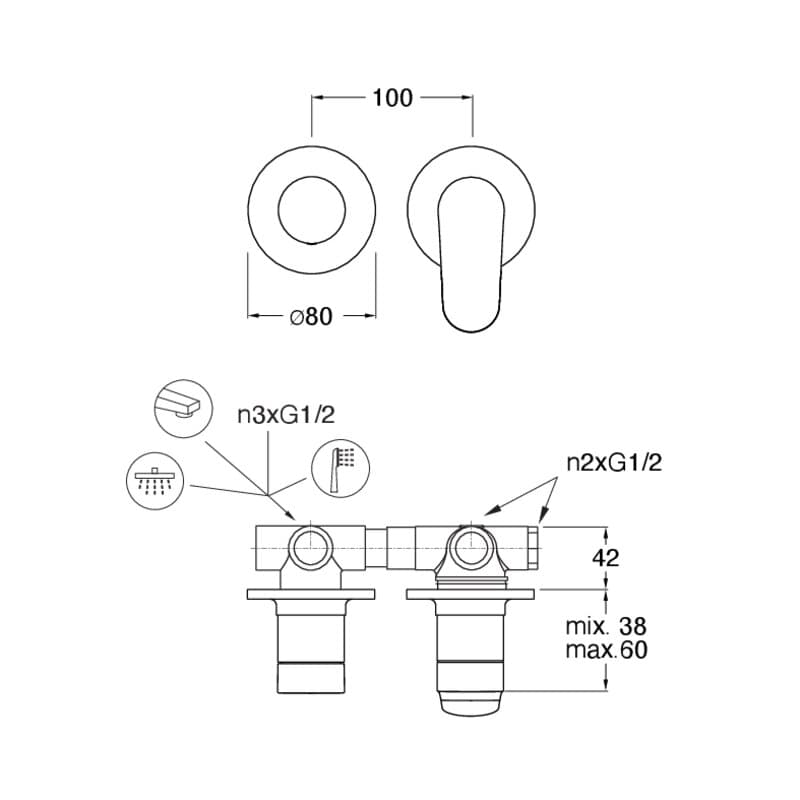 CRIBT633 installasjonstegning