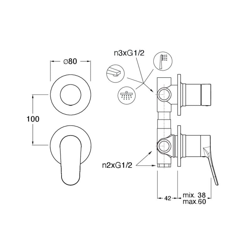 CRIBT663 installasjonstegning