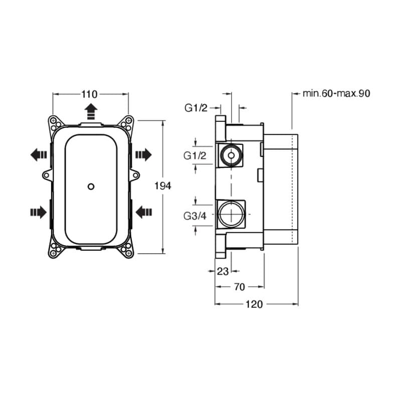 CRICS800 installasjonstegning