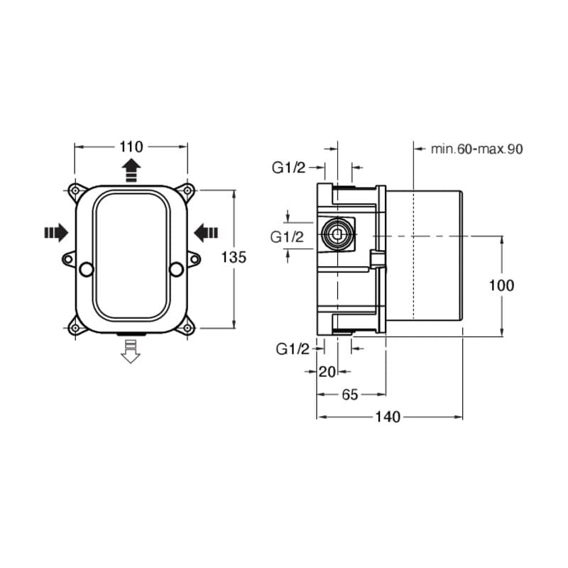 CRICS535 installasjonstegning