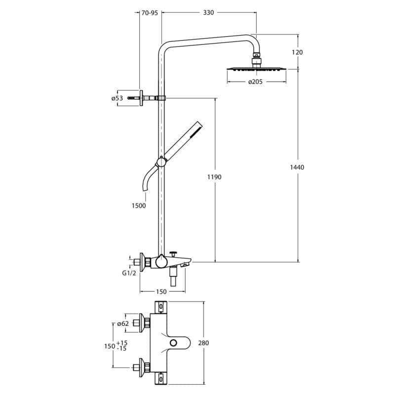 CRITE180 installasjonstegning